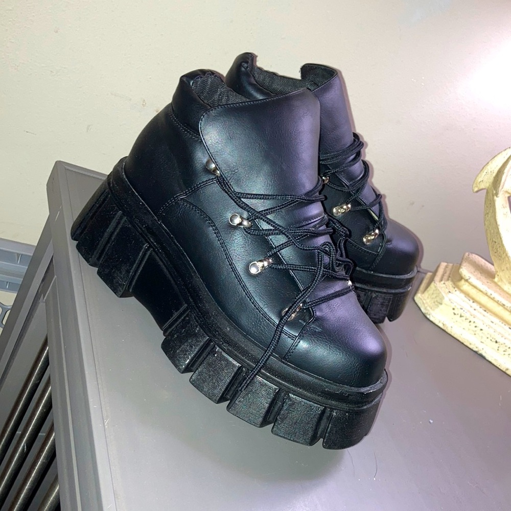 Goth platform sneakers